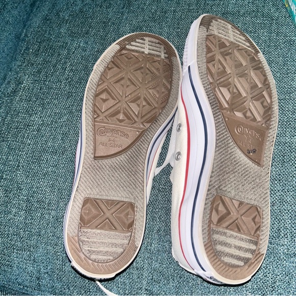 Converse Cream and Red Sneakers - Picture 2 of 4